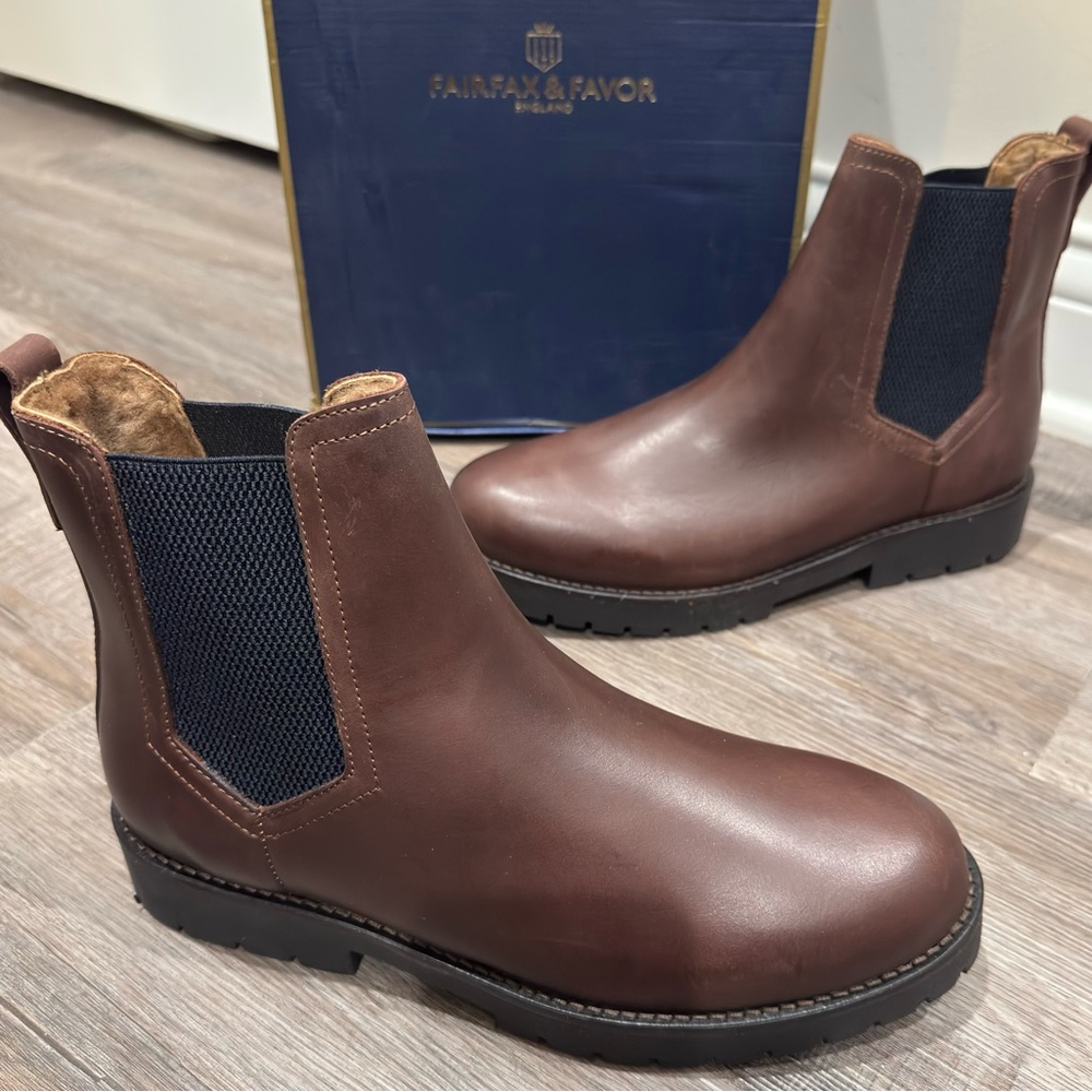 Fairfax & Favor Boudica Ankle Mahogany Leather Chelsea Boots